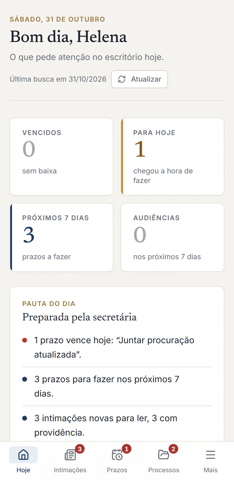 O Cronos no celular